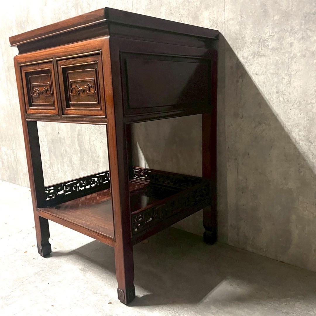 アンティーク 古道具 飾り棚 リビング棚 唐木 器局 煎茶棚 中国 和家具
