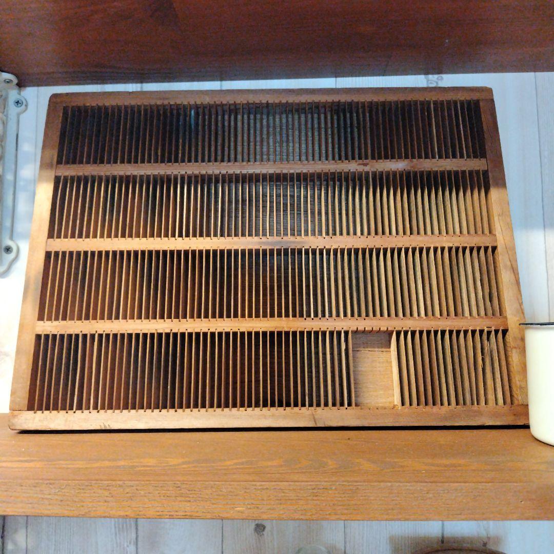 ヴィンテージ★木製スロットデザインのアンティーク雑貨