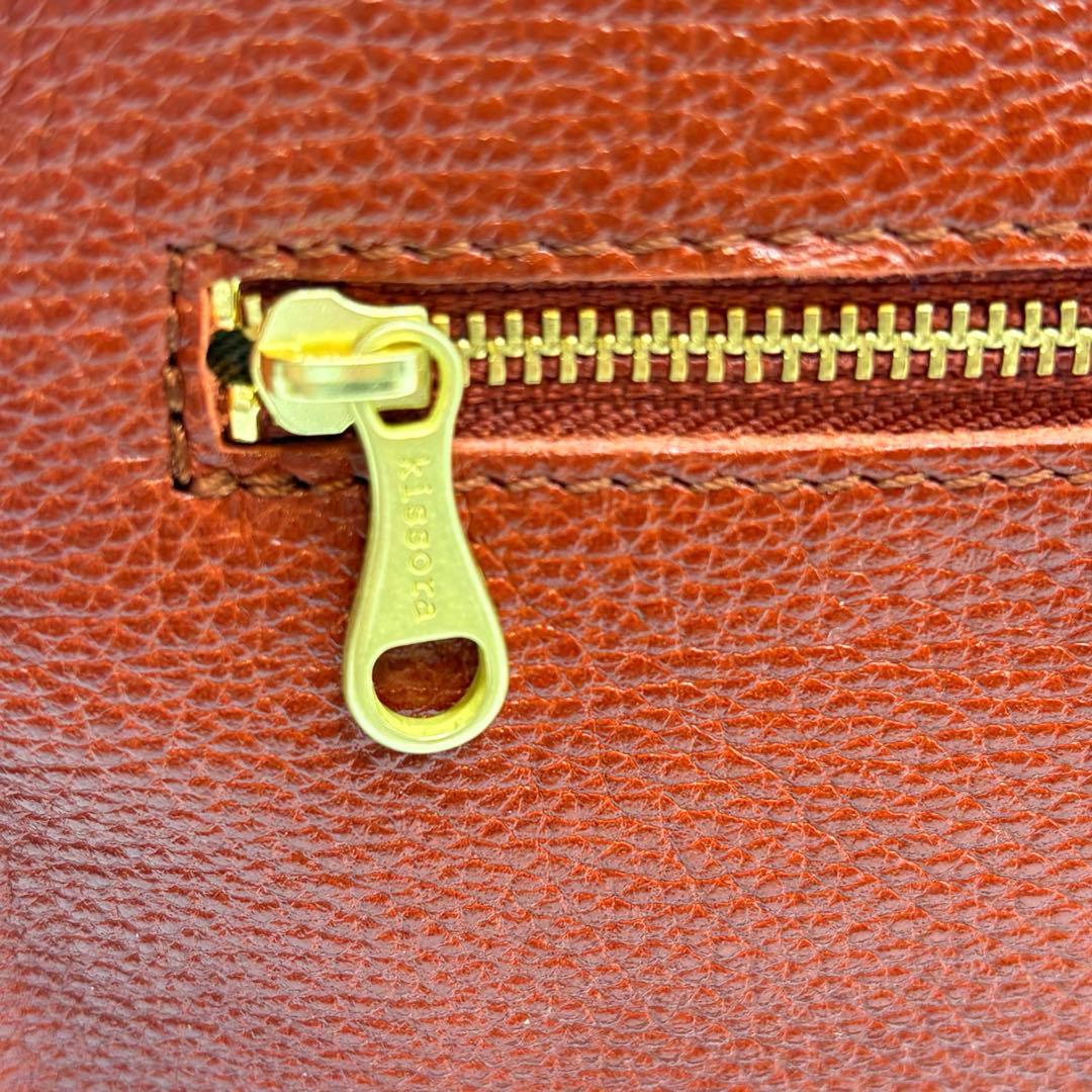 未使用 キソラ ショルダーバッグ本革クオドロ kissora 牛革 日本製レザー