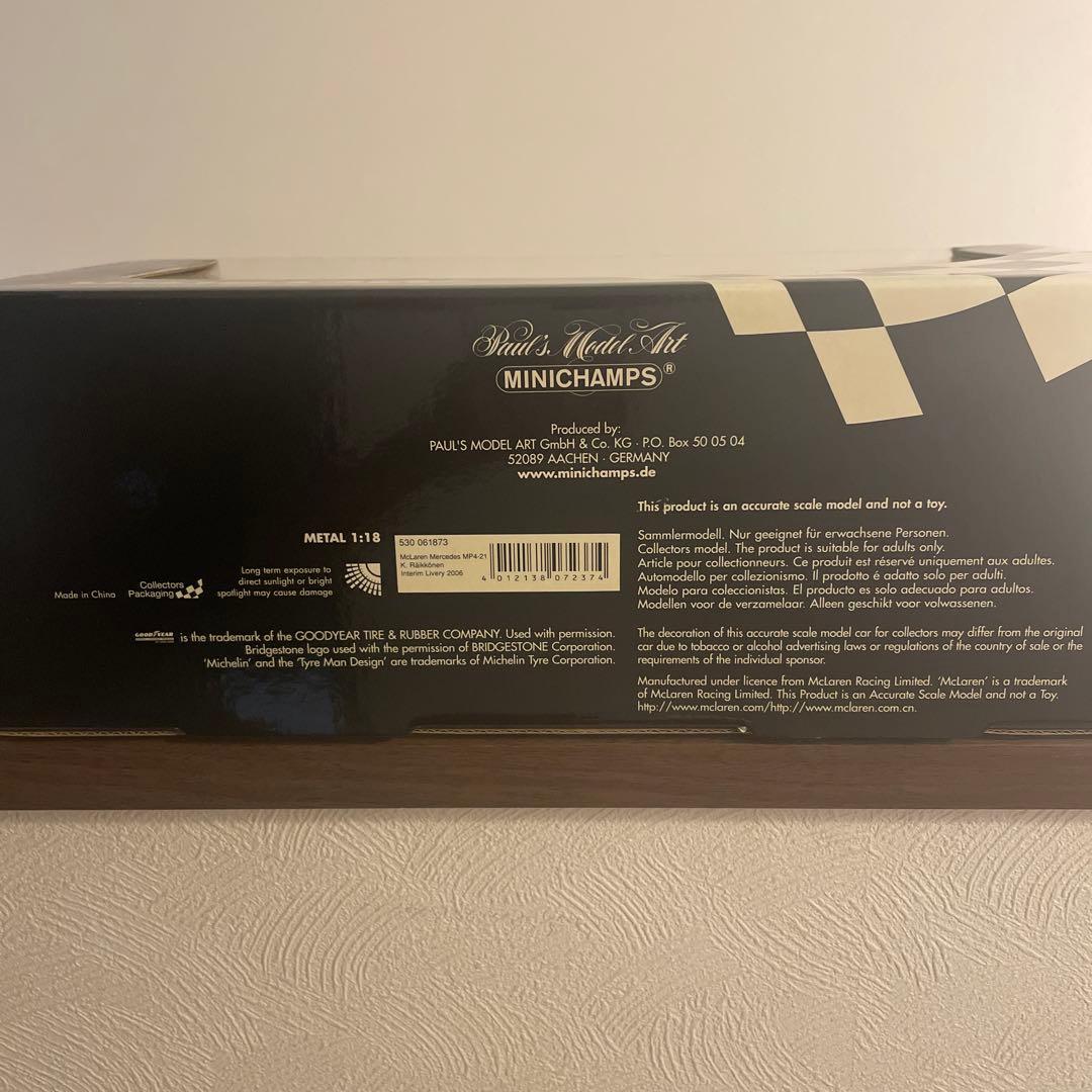 未開封　美品　限定　ミニチャンプス1/18 マクラーレン2006キミ.ライコネン
