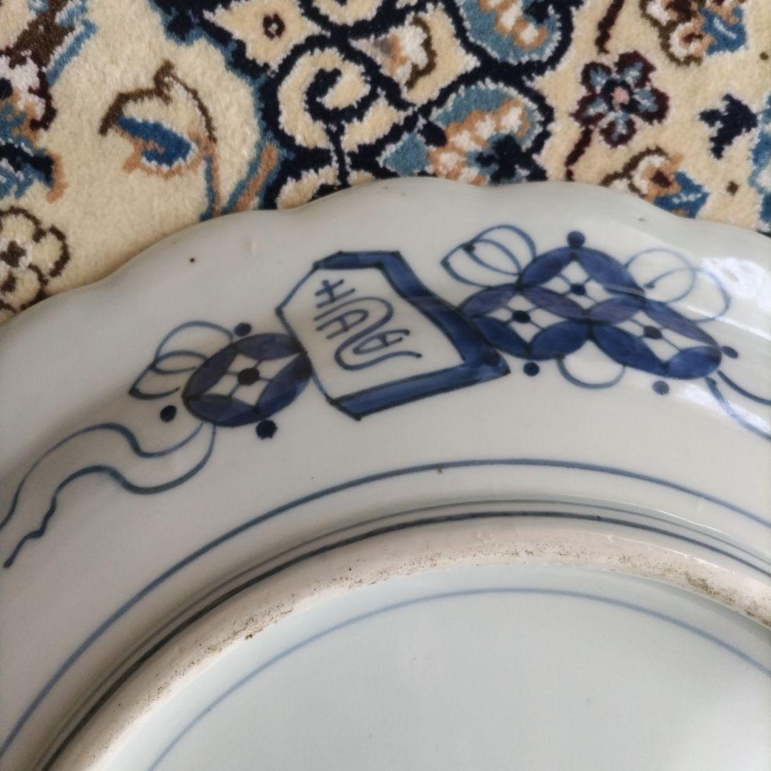 時代 十二支 大皿 染付 江戸 41.5cm 古伊万里 図変わり 珍品 干支