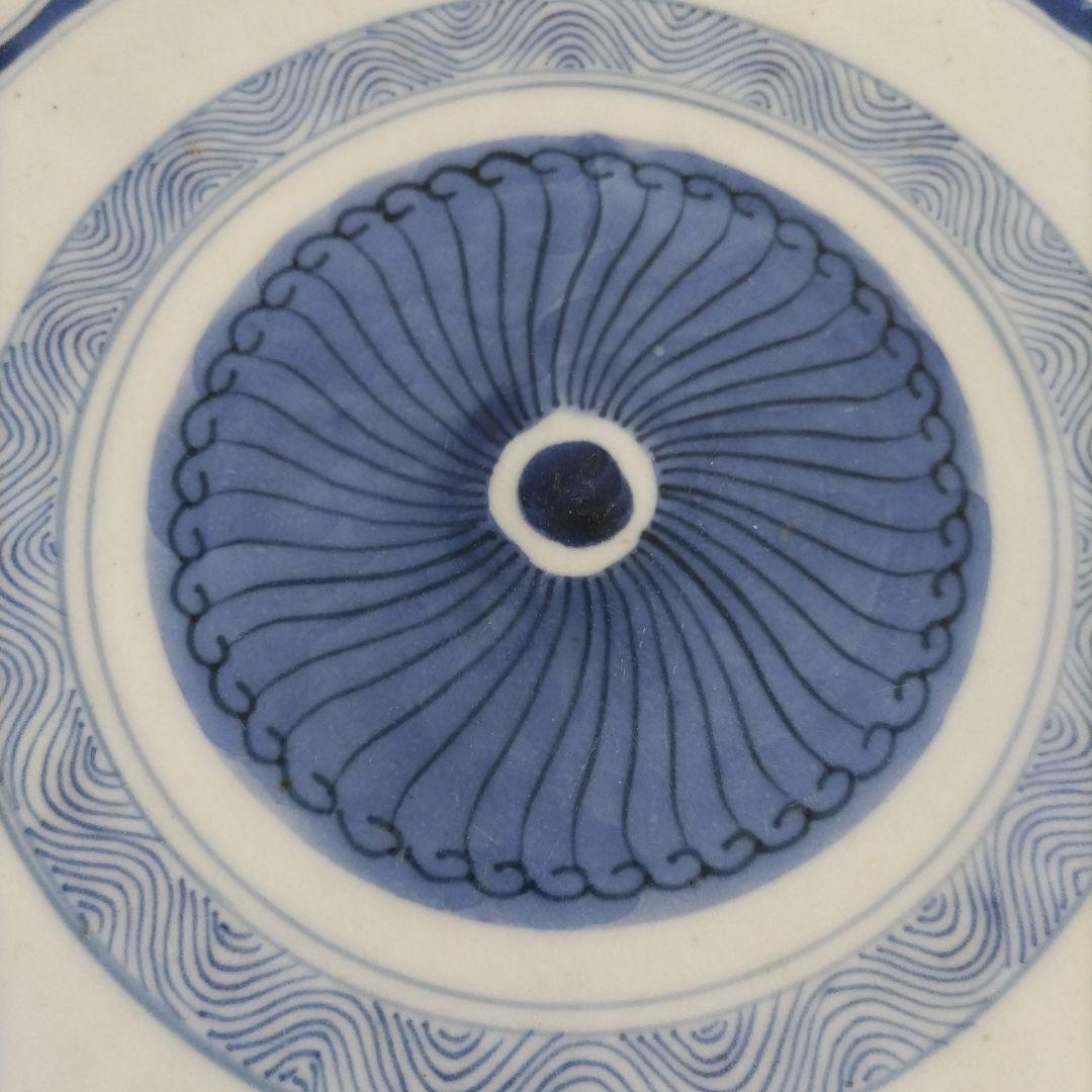 時代 十二支 大皿 染付 江戸 41.5cm 古伊万里 図変わり 珍品 干支