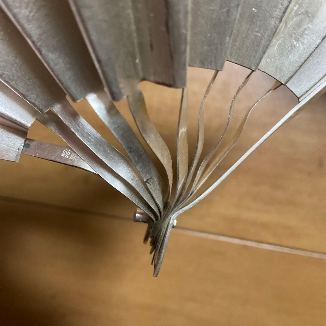 純銀　銀杯　銀盃　潰し　天賞堂　花模様 扇子 310g