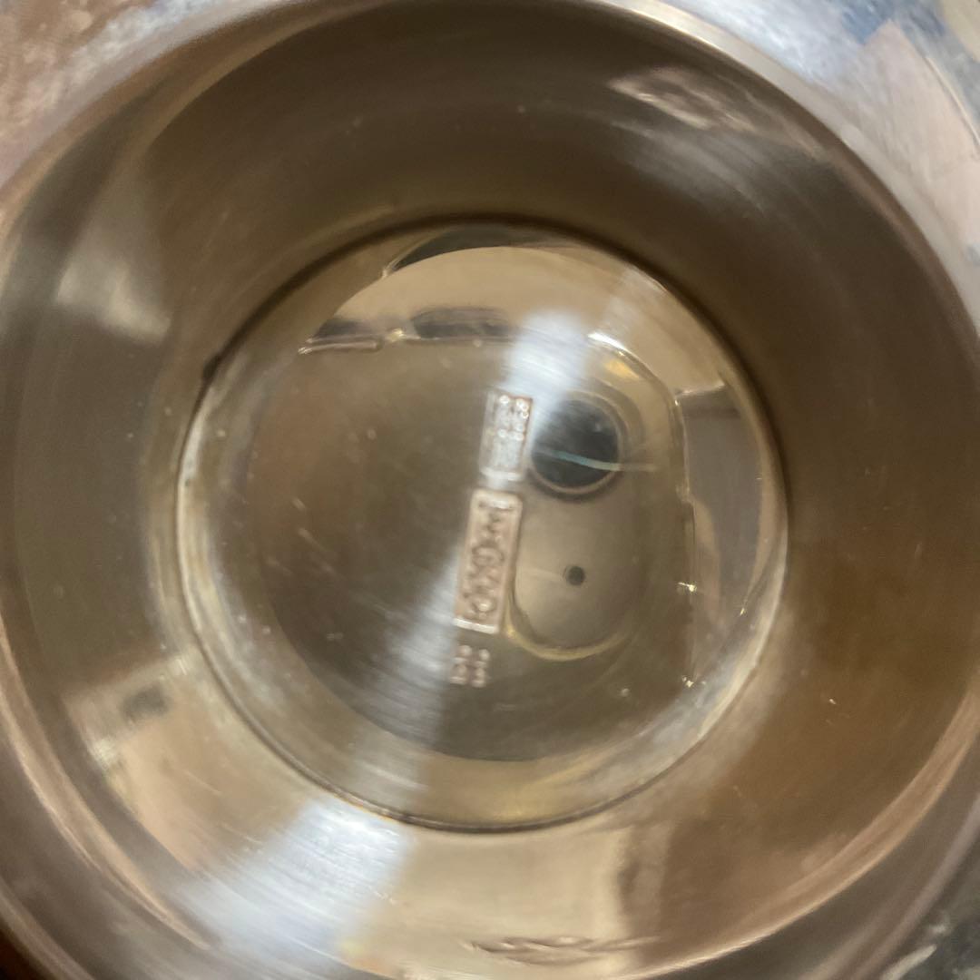 純銀　銀杯　銀盃　潰し　天賞堂　花模様 扇子 310g