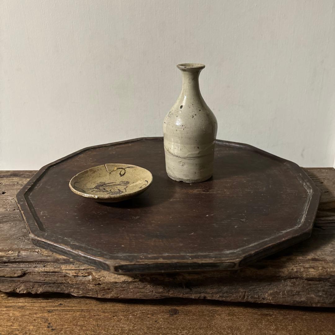 志野織部　徳利　美濃　古瀬戸　桃山　江戸　古美術　酒器　検:李朝　白洲正子