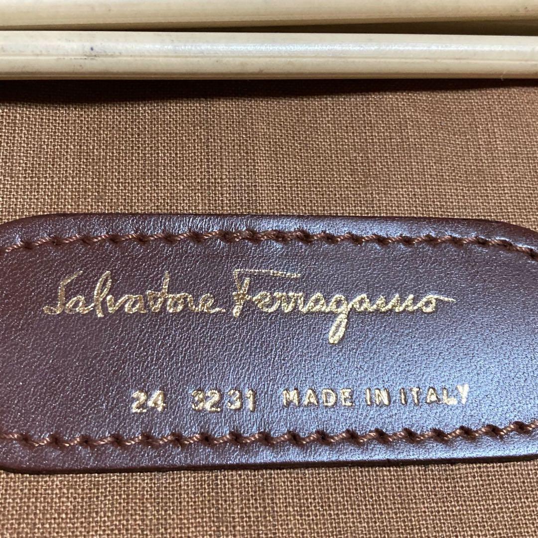 レア★サルヴァトーレ フェラガモ ガーメントバッグ ホース レザー ヴィンテージ