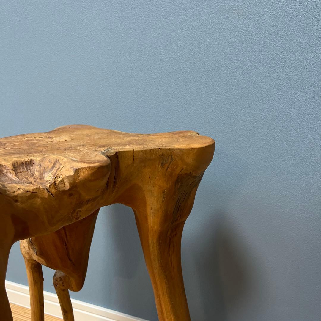 木製スツール 自然な形状 ナチュラルウッド