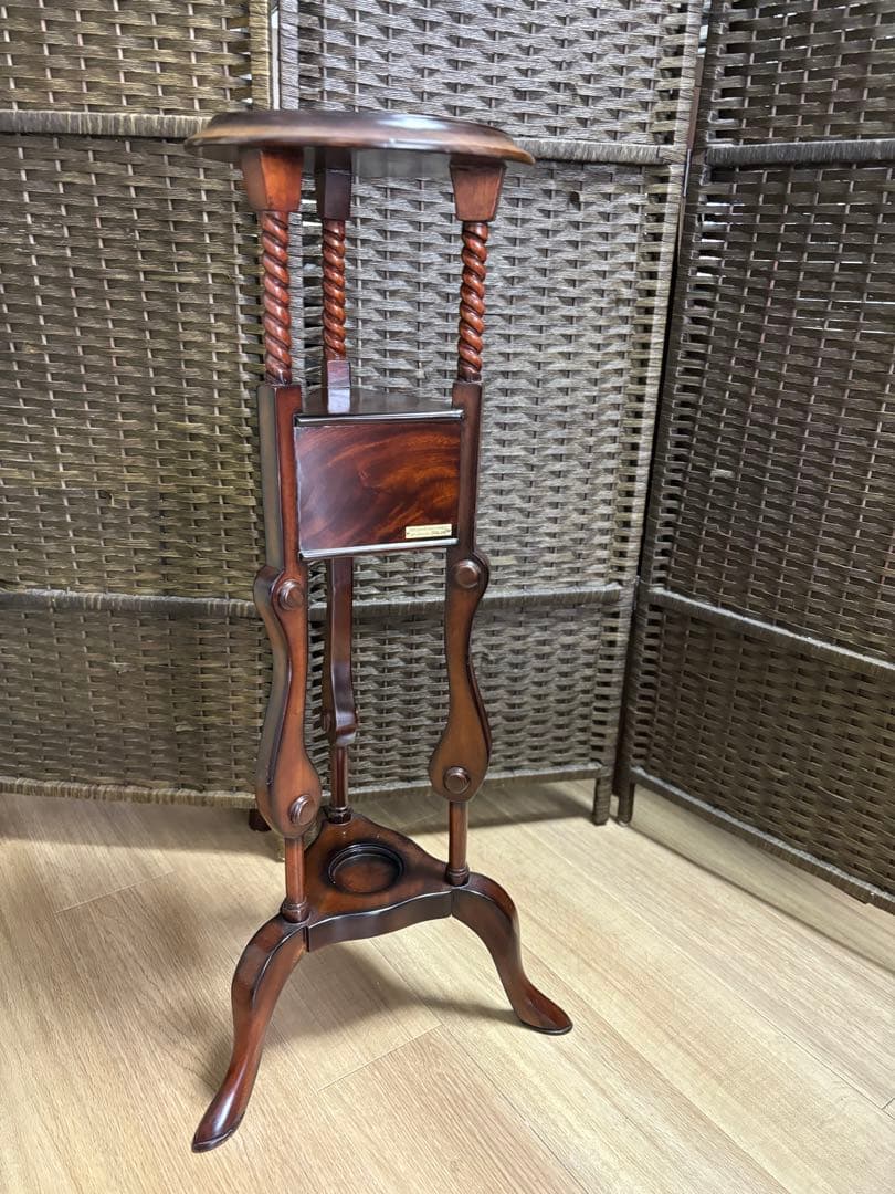 アンティーク調　花台　置き台　引き出し　イギリス製