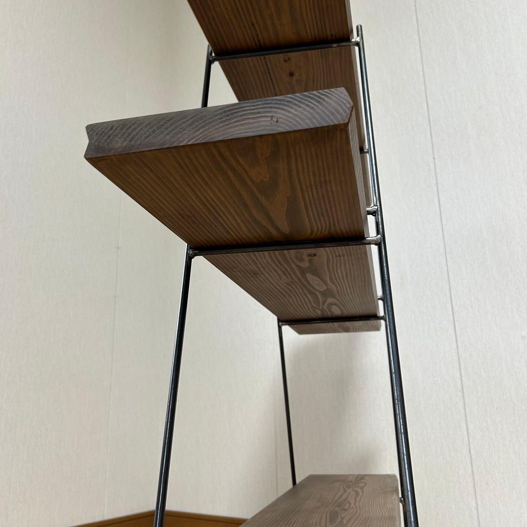 カフェ板3段シェルフ　アイアン家具　キッチン家具　オシャレ　ミニマル