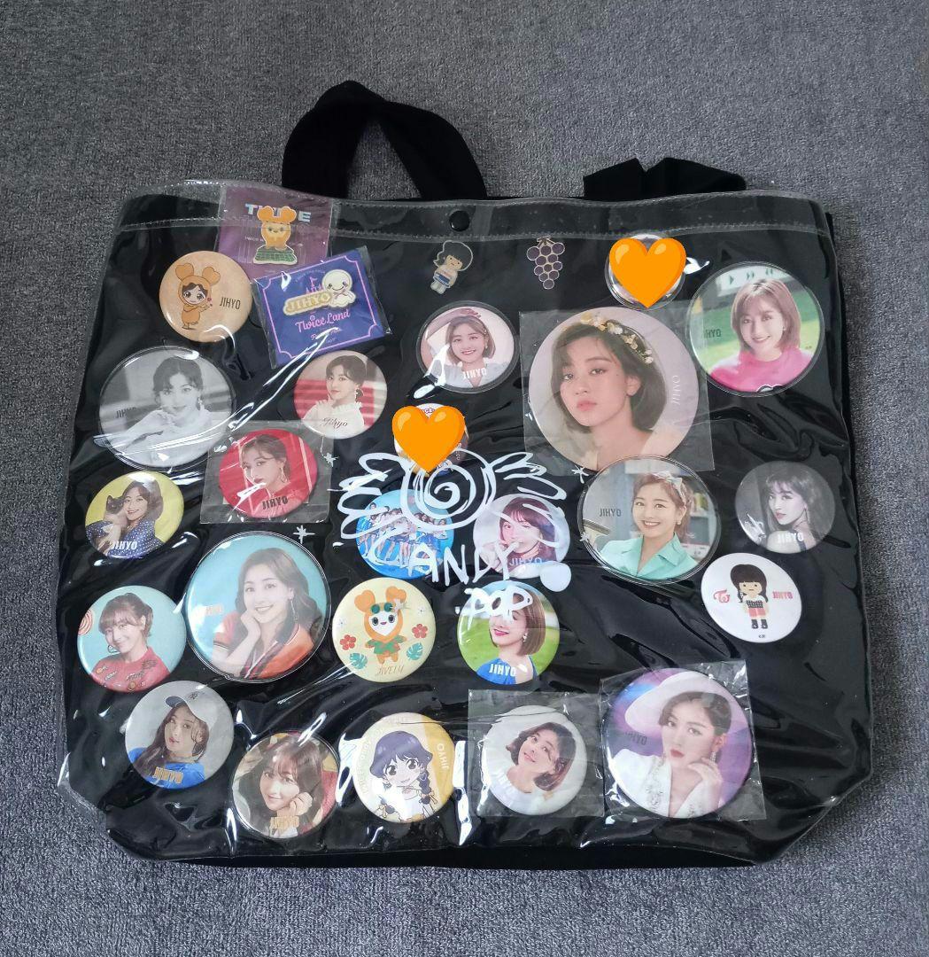 twice candy pop トートバッグ ジヒョ 缶バッジ まとめ売り