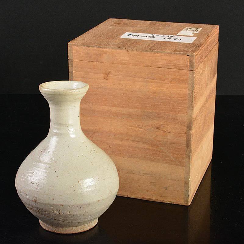朝鮮美術　李朝　高麗白磁　徳利　時代箱付　M　R7461