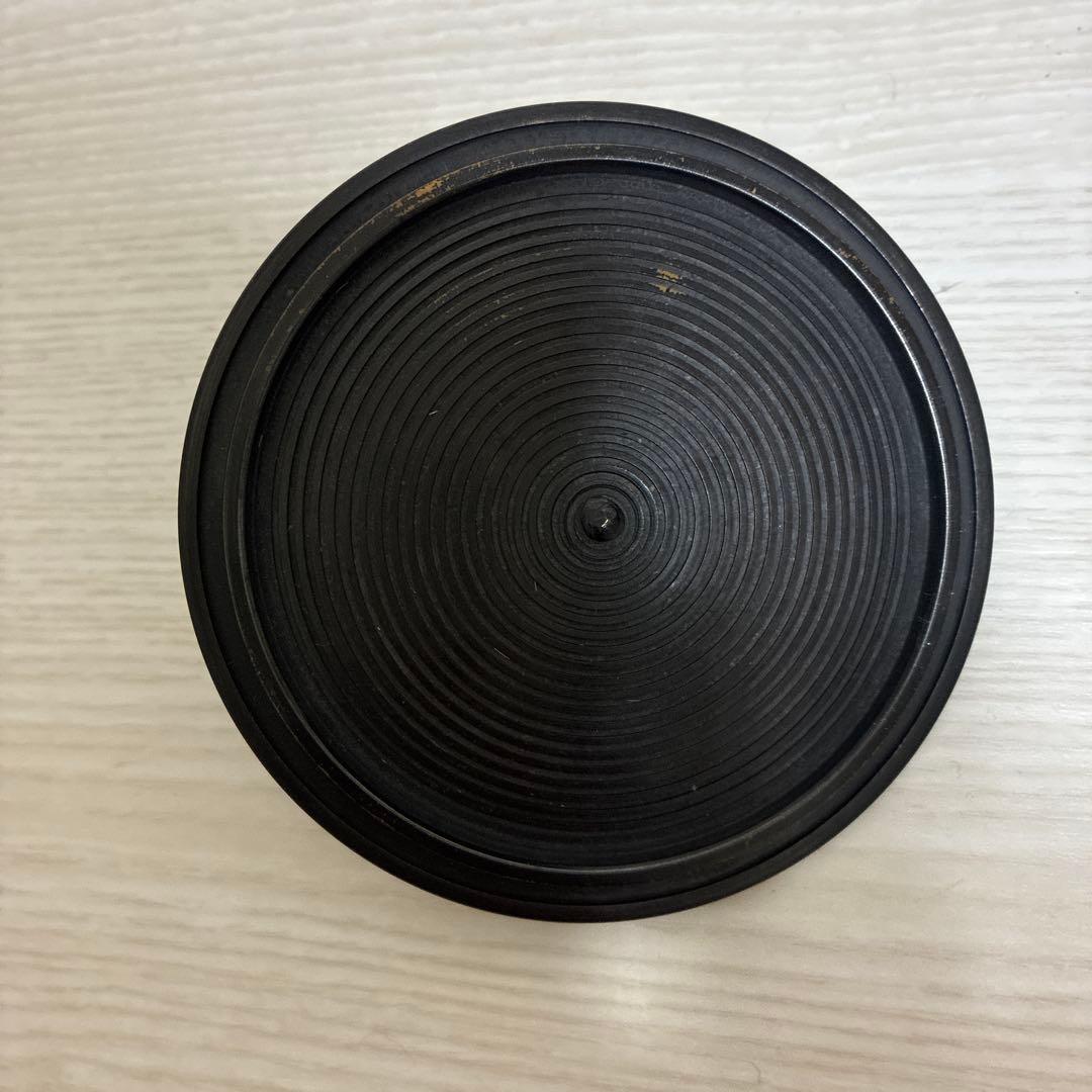 茶道具　志きの　糸目　筒釜 　　　　　　　蓋は唐銅製（釜かん付）