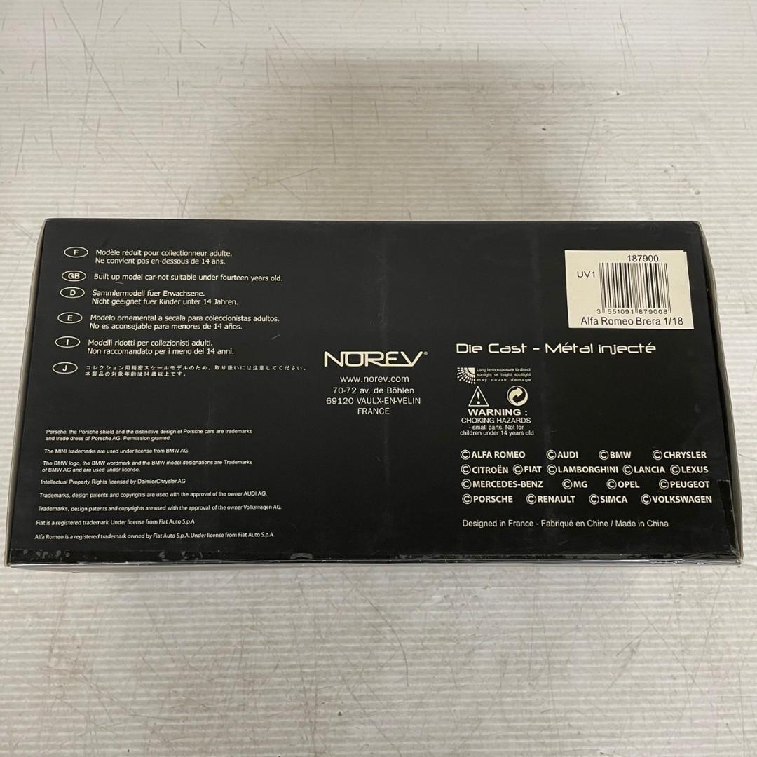 ノレブ Alfa Romeo Brera 1/18スケール ミニカー Y0953