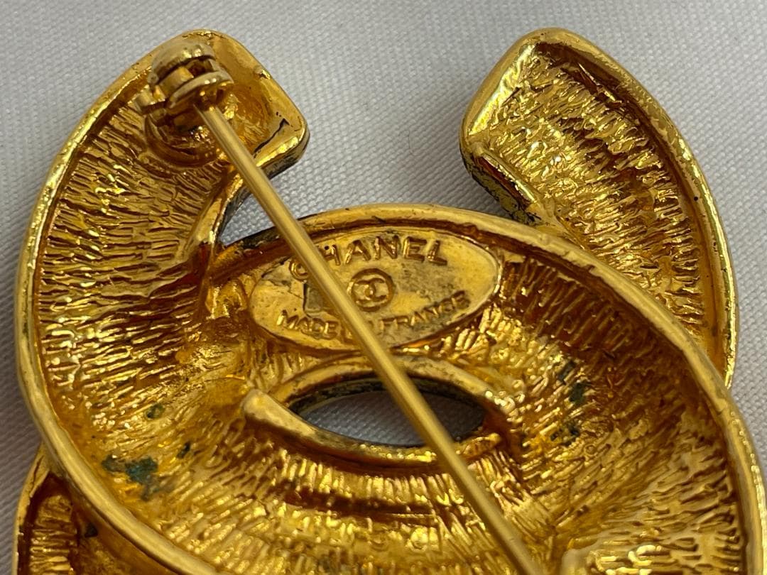 チ*ン様 CHANEL シャネル ココマークミニブローチ ゴールド ヴィンテージ