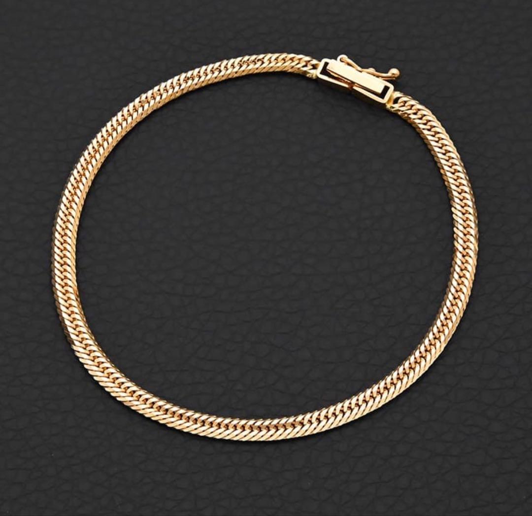 今日まで即日発送　 k18 喜平　12面トリプル　ブレスレット