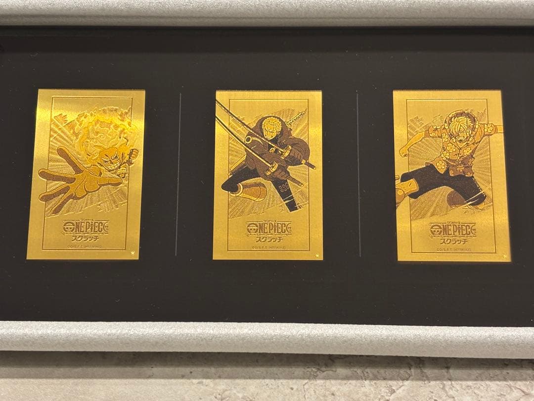ONE PIECE スクラッチ 純金イラストプレート