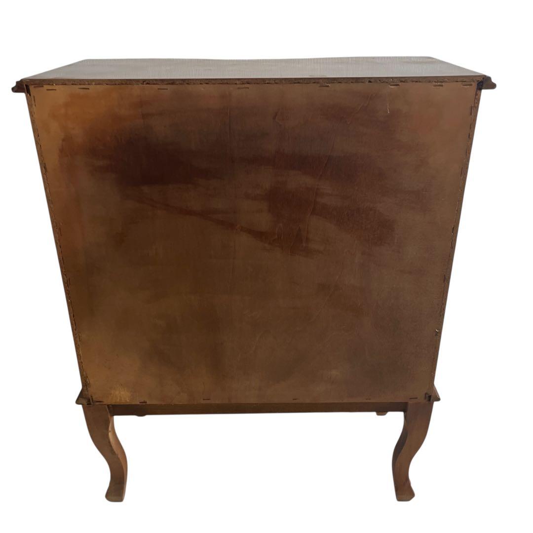 ✨イタリア製 アンティーク調 象嵌 3段コンソールチェスト 猫脚 洋箪笥 収納✨