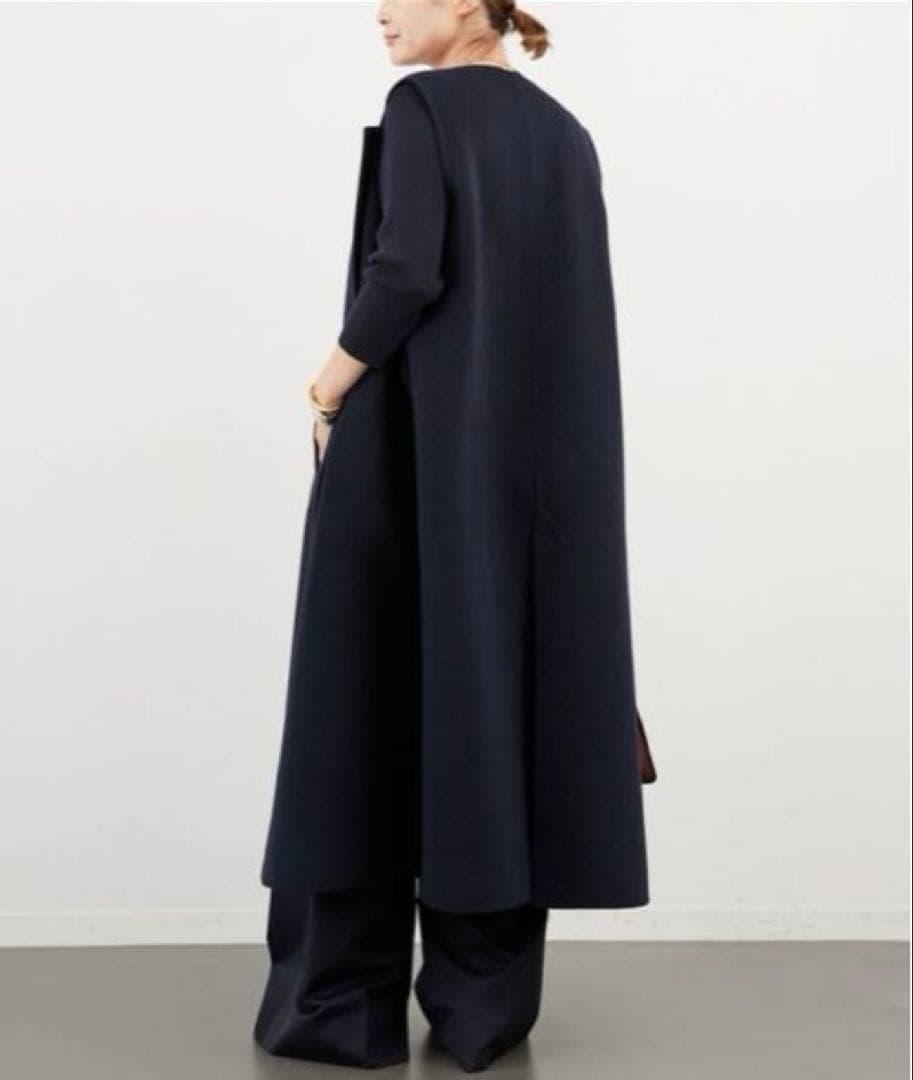 専用美品　Deuxieme Classe ウールアンゴラ ロングベスト　ネイビー