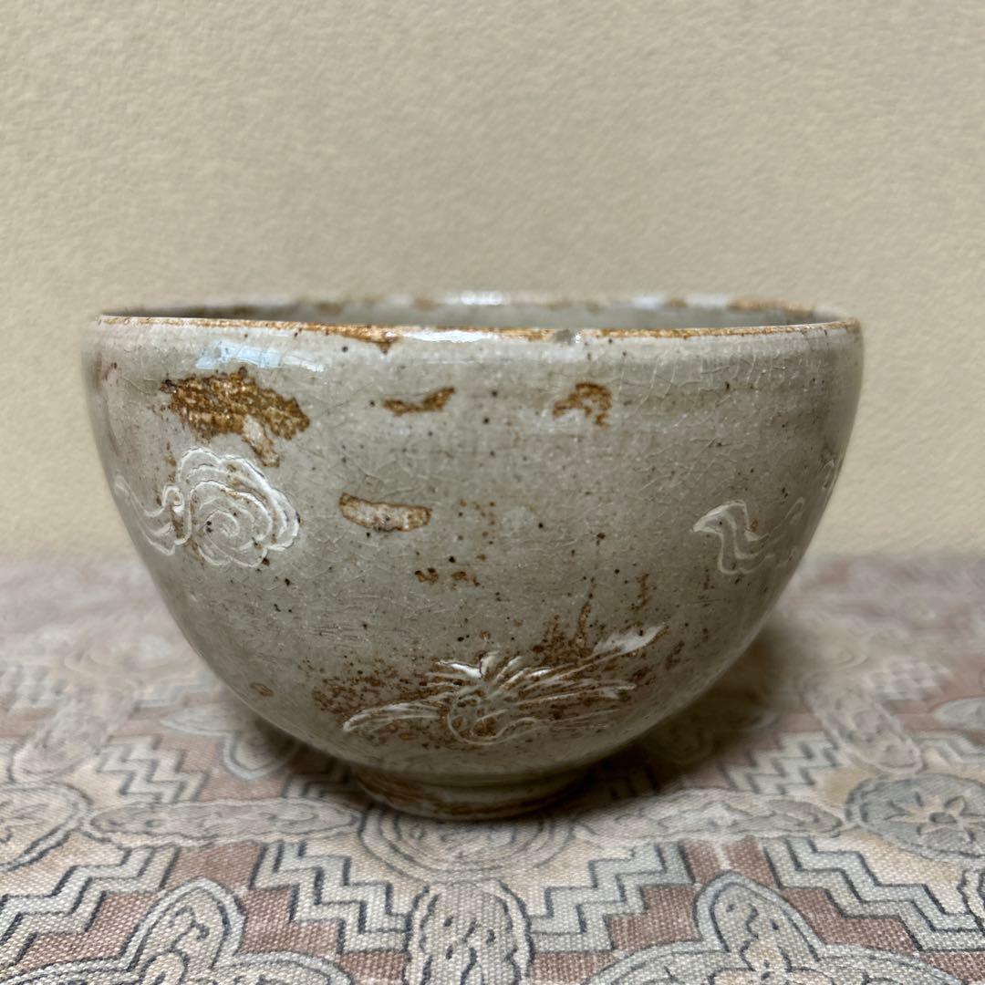 抹茶碗　雲鶴　骨董　茶道具　茶道　アンティーク