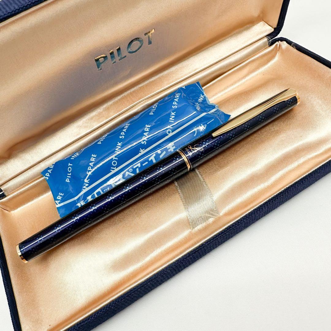未使用 PILOT パイロット 万年筆 14K 585 パープル ケース付