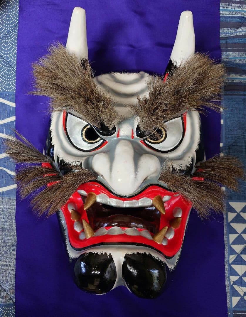 ３面セット　神楽面　石見神楽　広島神楽　芸北（北広島）大江山3面揃い　日本　鬼