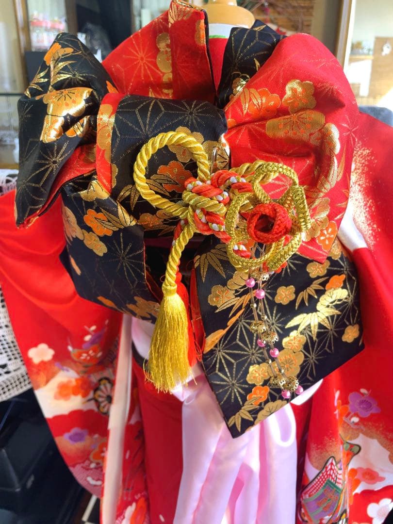 七五三7歳様　赤のお着物