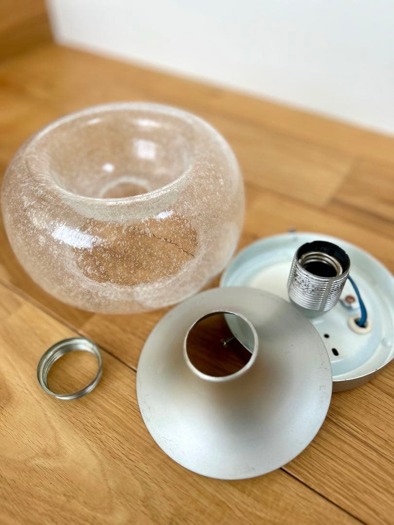 じゅん）独60年代　Doria ムラーノ・気泡ガラス　ヴィンテージ・ランプ