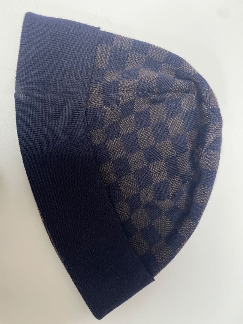 15〆】ルイヴィトン ダミエ ボネ プティ ニットキャップ 帽子 ウール