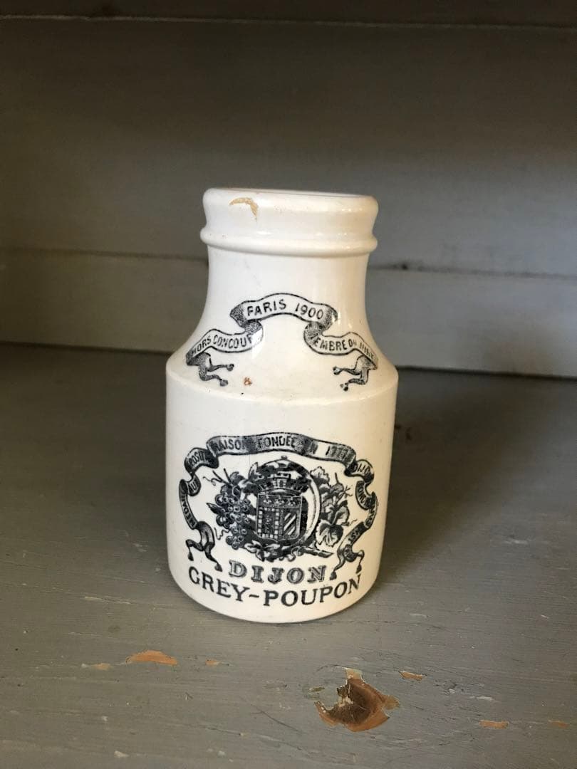 専用です　　両面絵柄　DIJON マスタードポット