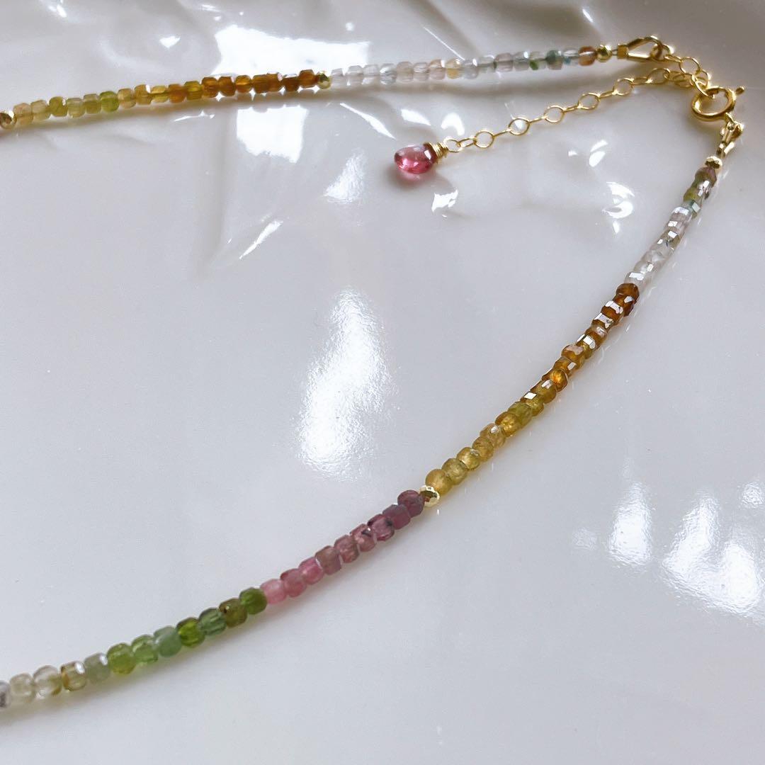 Kaya◆マルチカラートルマリンチョーカー✧合成アレキサンドライトチャーム