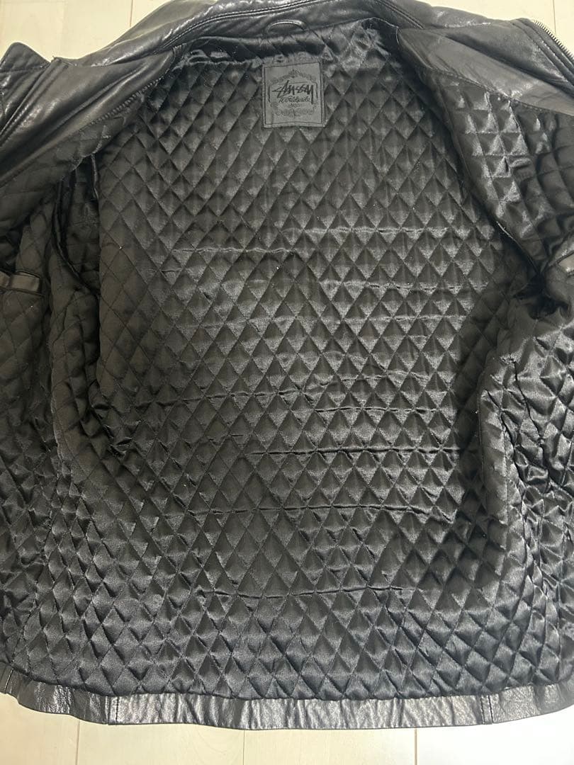 Stussy レザージャケット シングルライダース ステューシー ラムレザー