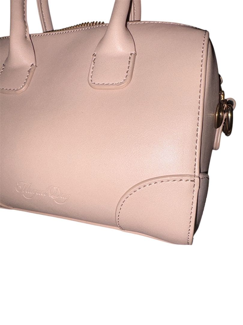 セールmuget ミュゲ2waybostonbagpinkショルダートートバッグ