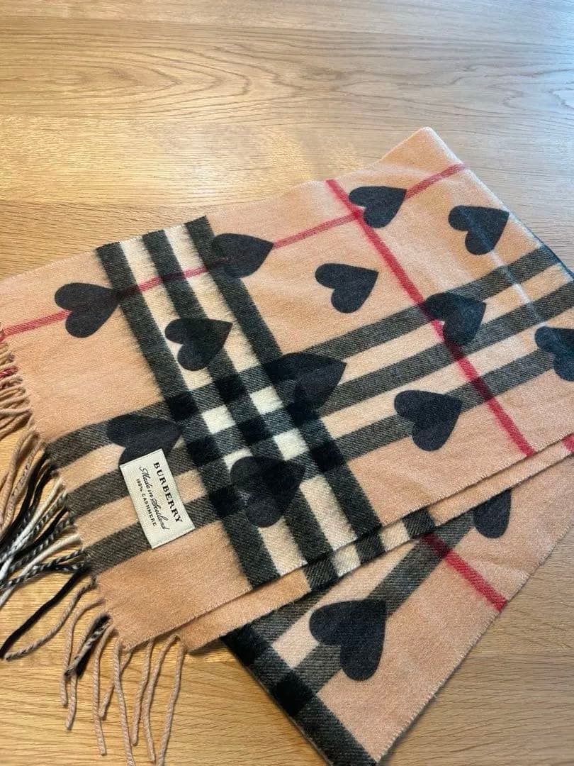 バーバリー　マフラー　チェック　➕ハート