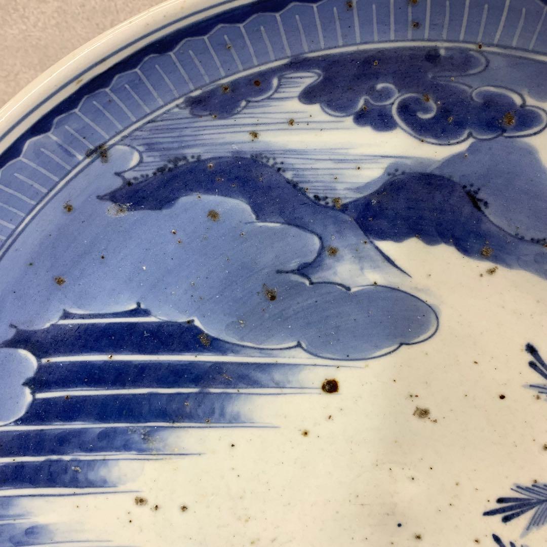 直径40cm ! 大皿 松に鶴 縁起 アンティーク 昭和レトロ 伊万里⑧