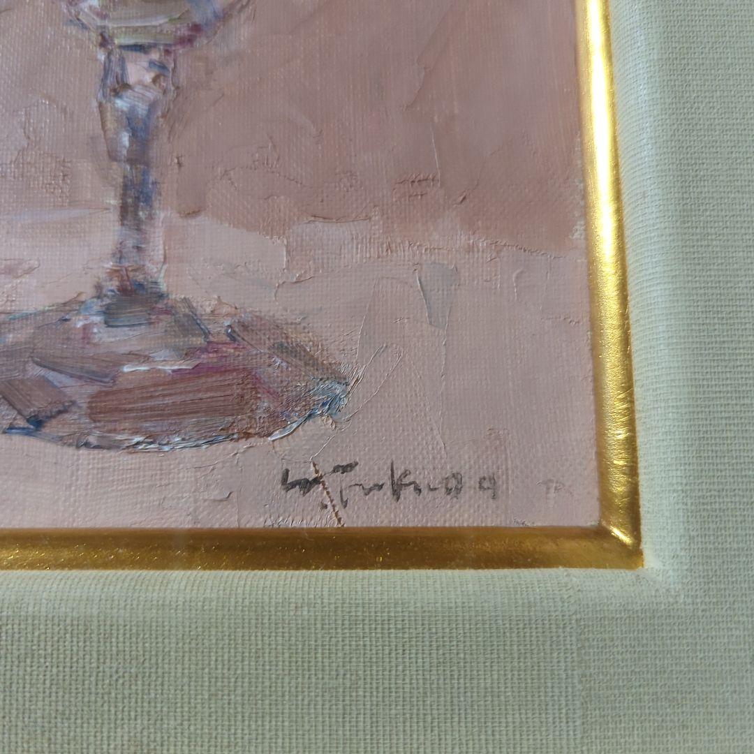 油絵 福田俊三「コスモス」　SMサイズ