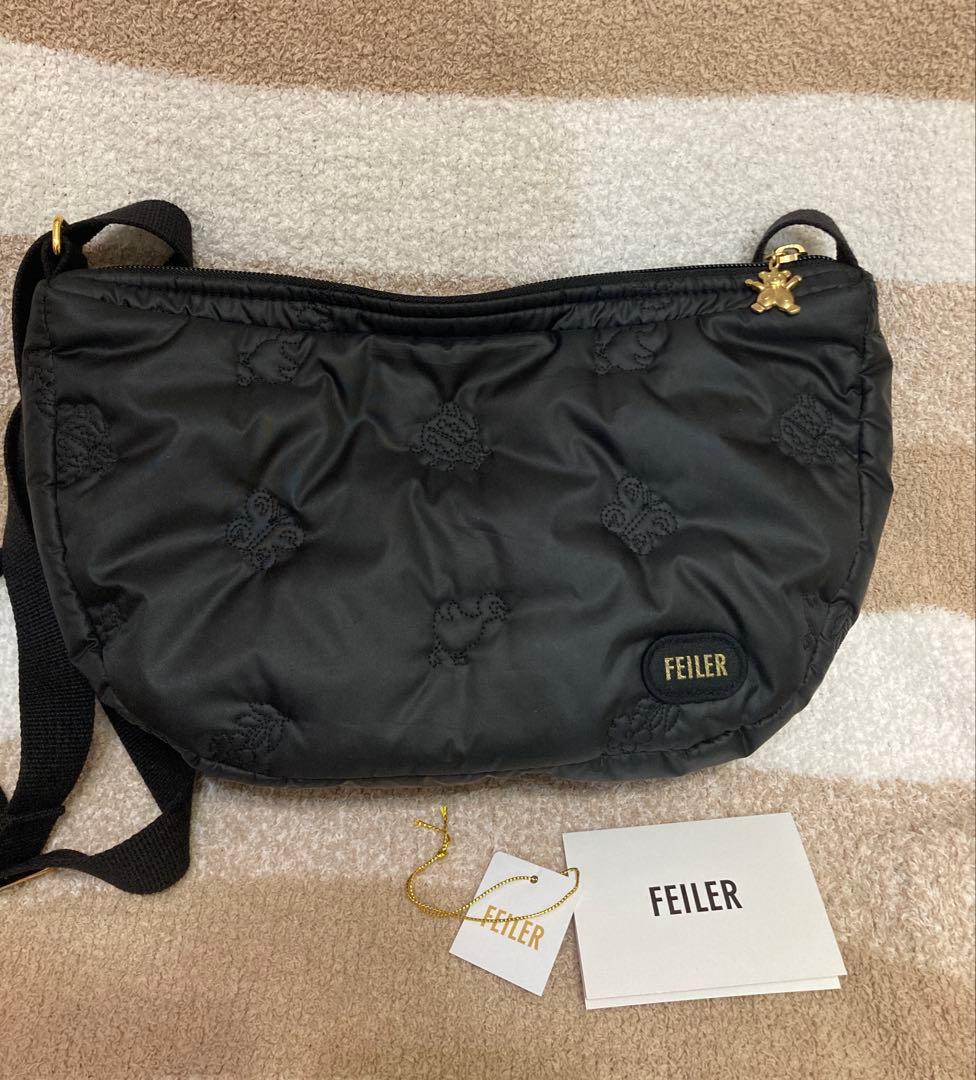 フェイラー　ハイジ　ハーフムーンバッグ　黒