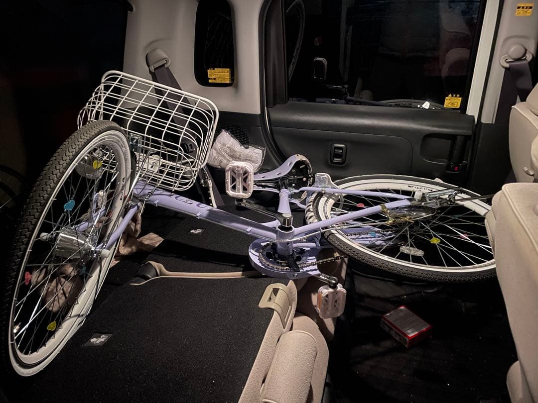 (引取限定　神奈川)子供自転車　中古　スパイスアップ 22インチ　ラベンダー