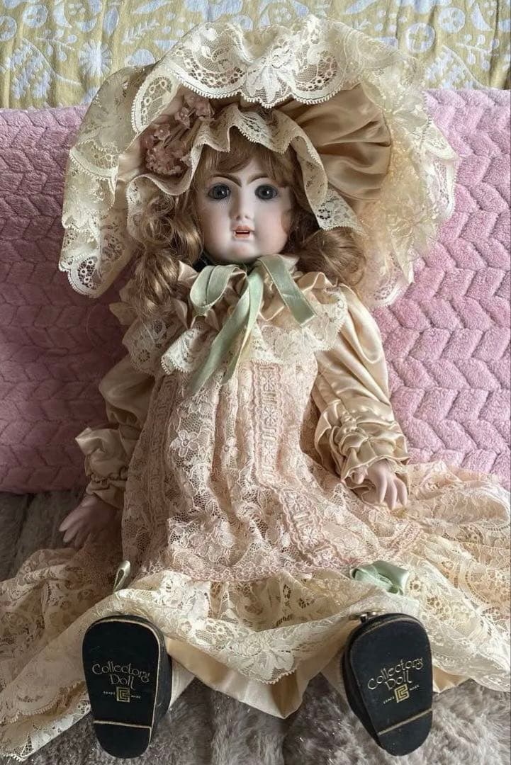 コレクションドール　ビスクドール　オープンマウス　刻印あり