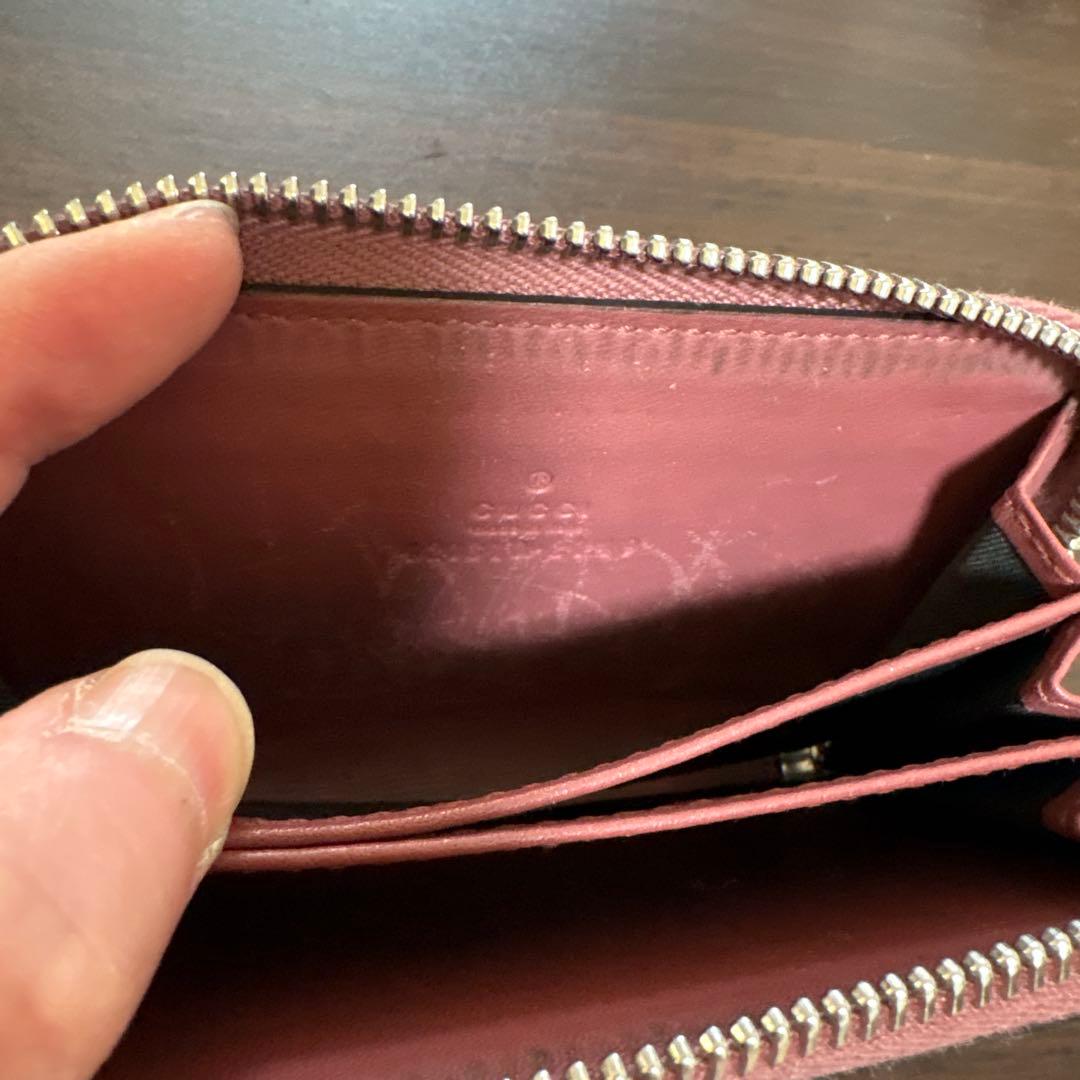 の*み様 GUCCI ブルームスカース　ラウンドファスナー　カード入れ