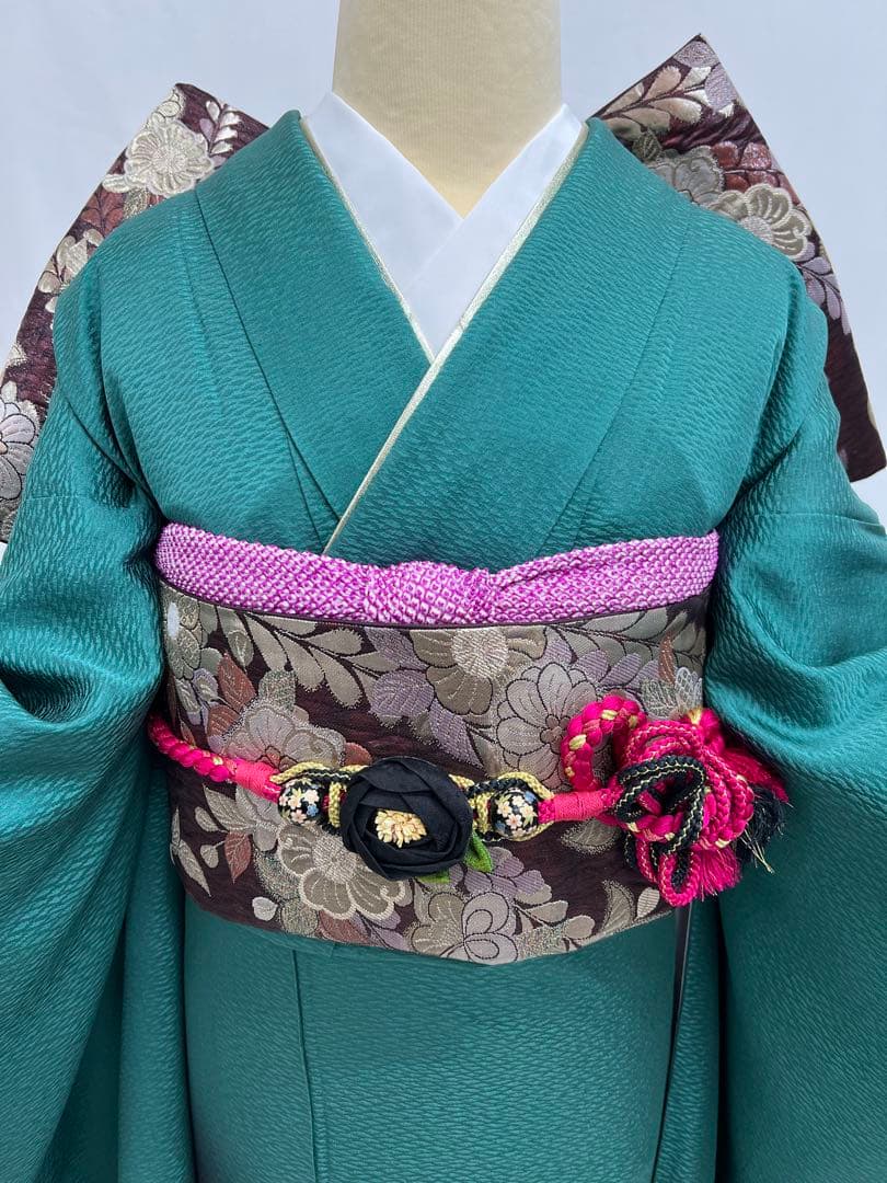 振り袖　フルセット　長襦袢　パーティー　成人式　金彩加工　刺繍入　辻ヶ花　671