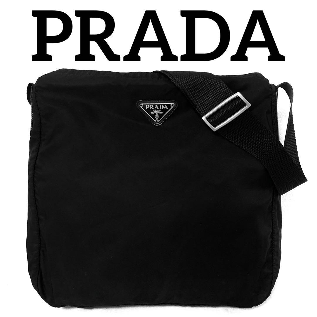 美品　プラダ　PRADA ショルダーバッグ　トートバッグ　黒　ブラック　ナイロン