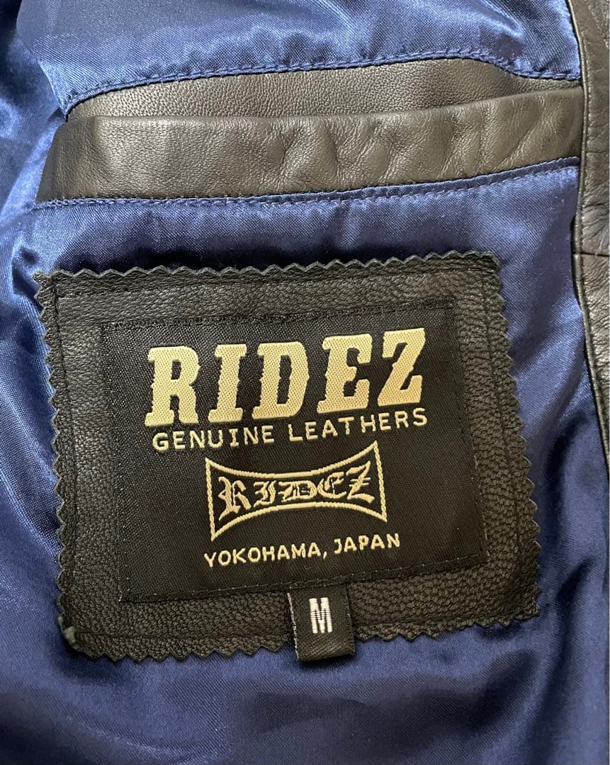 RIDEZ シープスキン　シングル　レザージャケット　メンズ　M