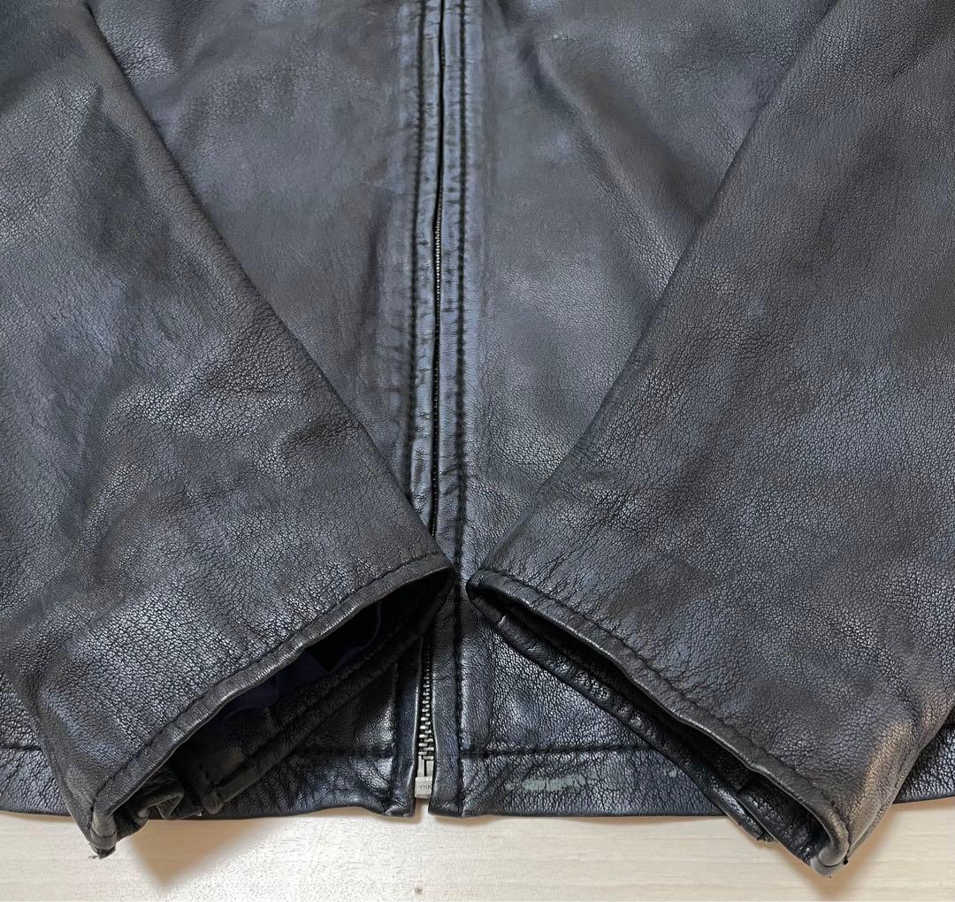 RIDEZ シープスキン　シングル　レザージャケット　メンズ　M