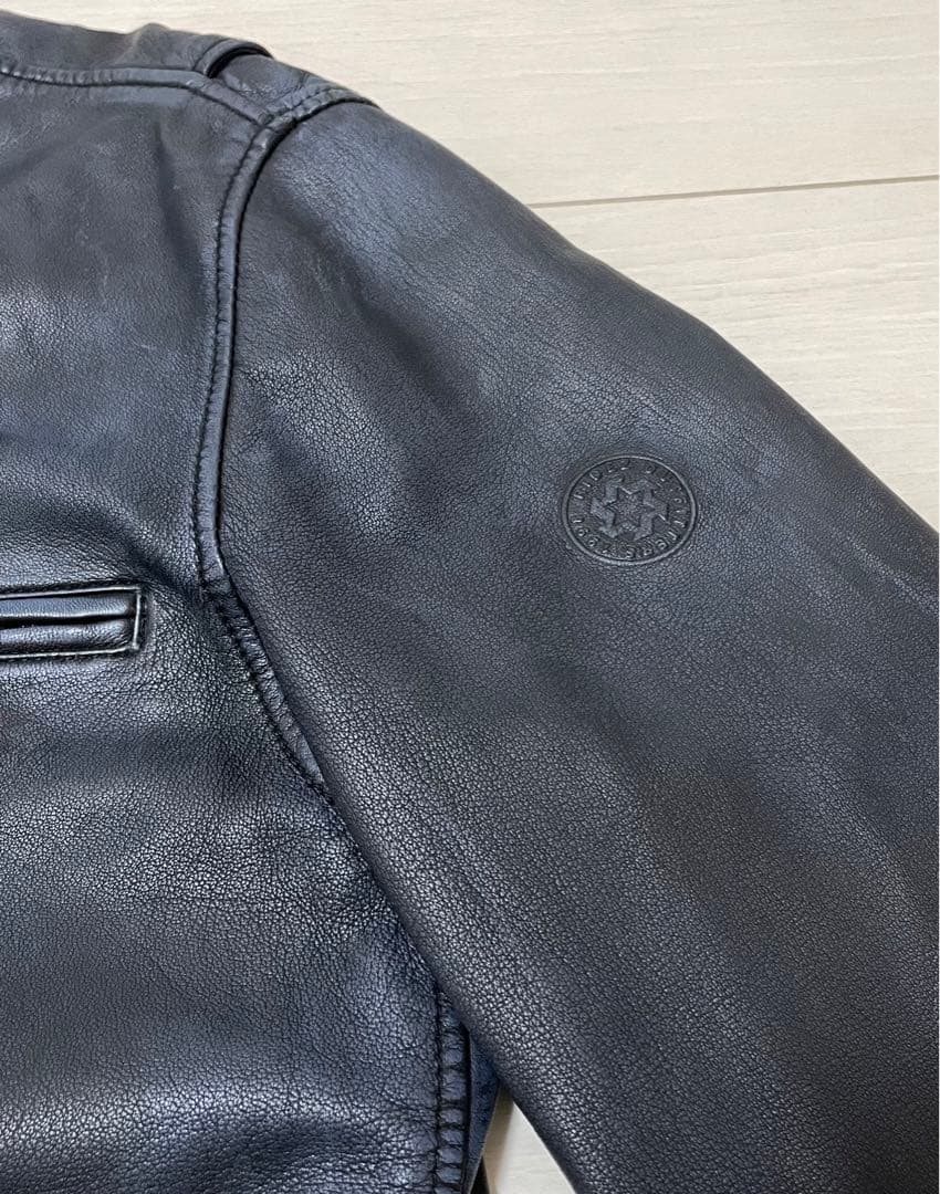 RIDEZ シープスキン　シングル　レザージャケット　メンズ　M