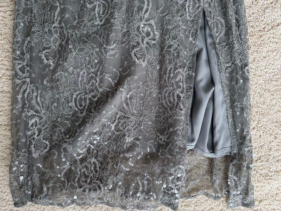 Leja グレー レースドレス