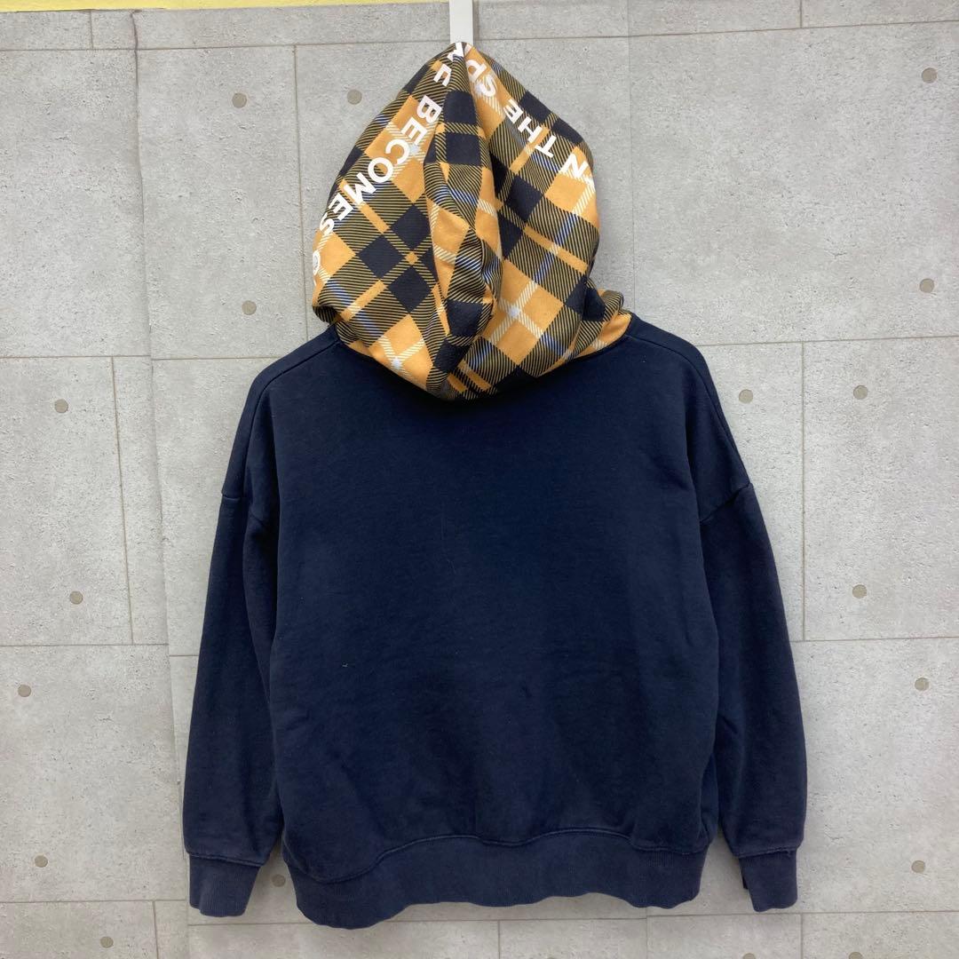 米津玄師 せきついくんパーカー チェック スウェット ジップパーカー Ｍ 紺