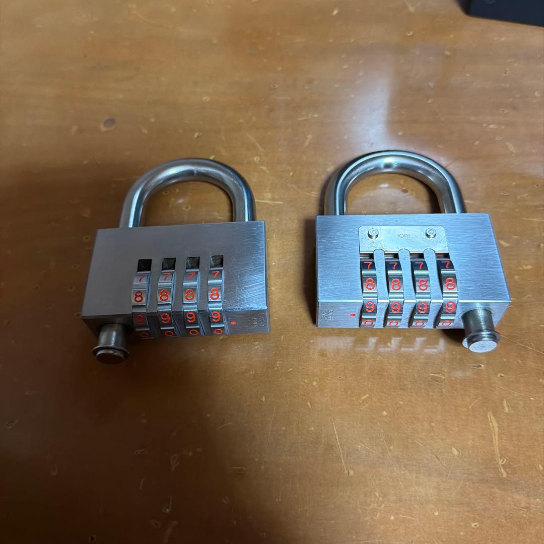 HORI No.1662 堀商店 可変ダイヤル式南京錠　2個セット
