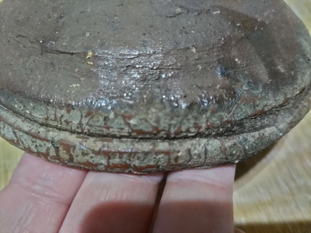 南蛮？琉球？時代の小鉢（13.8㎝）　板起こし・玉縁・砂高台・重ね焼・鉄釉
