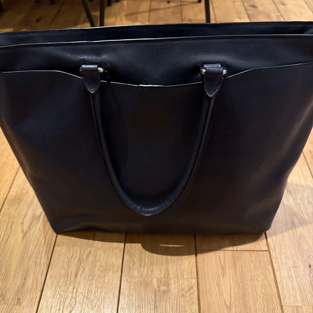 COACH コーチ レザートートバッグ ブラック｜上質レザー ビジネス／大容量