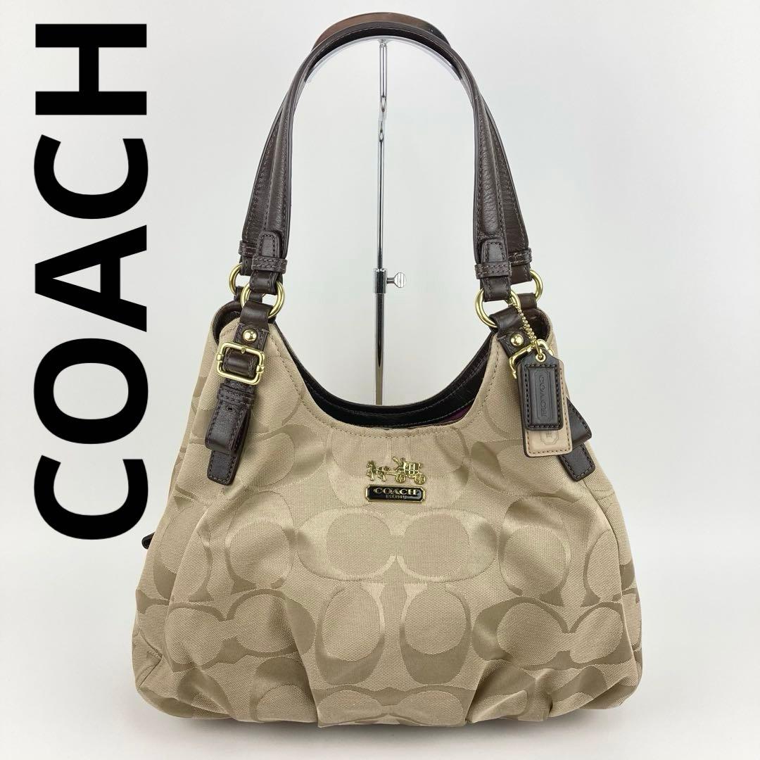COACH コーチ シグネチャー 18762 ハンドバッグ 肩掛け 美品